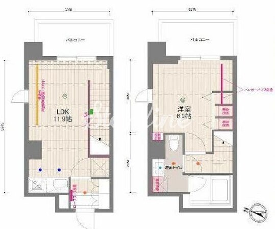 ドゥーエ月島の物件間取画像